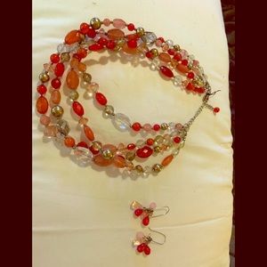 Necklace with earrings